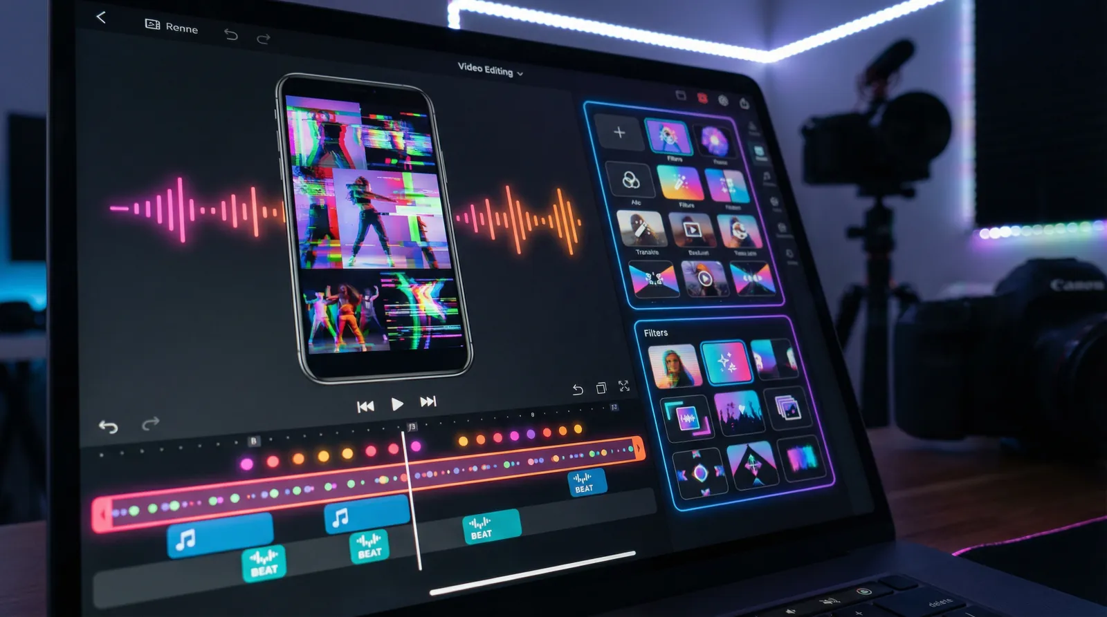 换妻视频 抖音风格视频剪辑界面