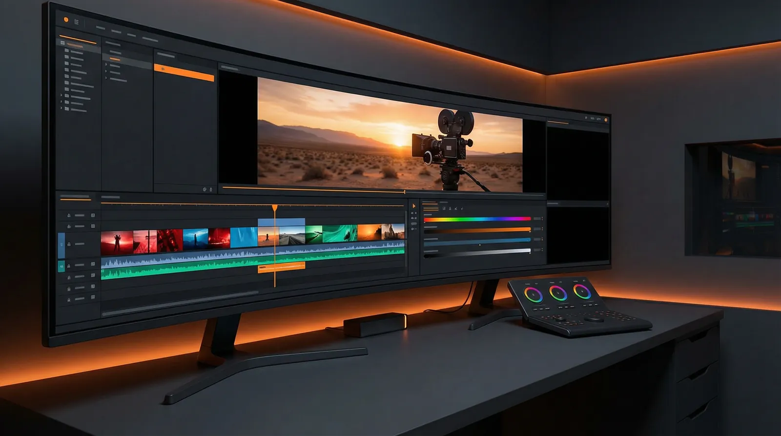 换妻视频 专业视频剪辑工作台界面